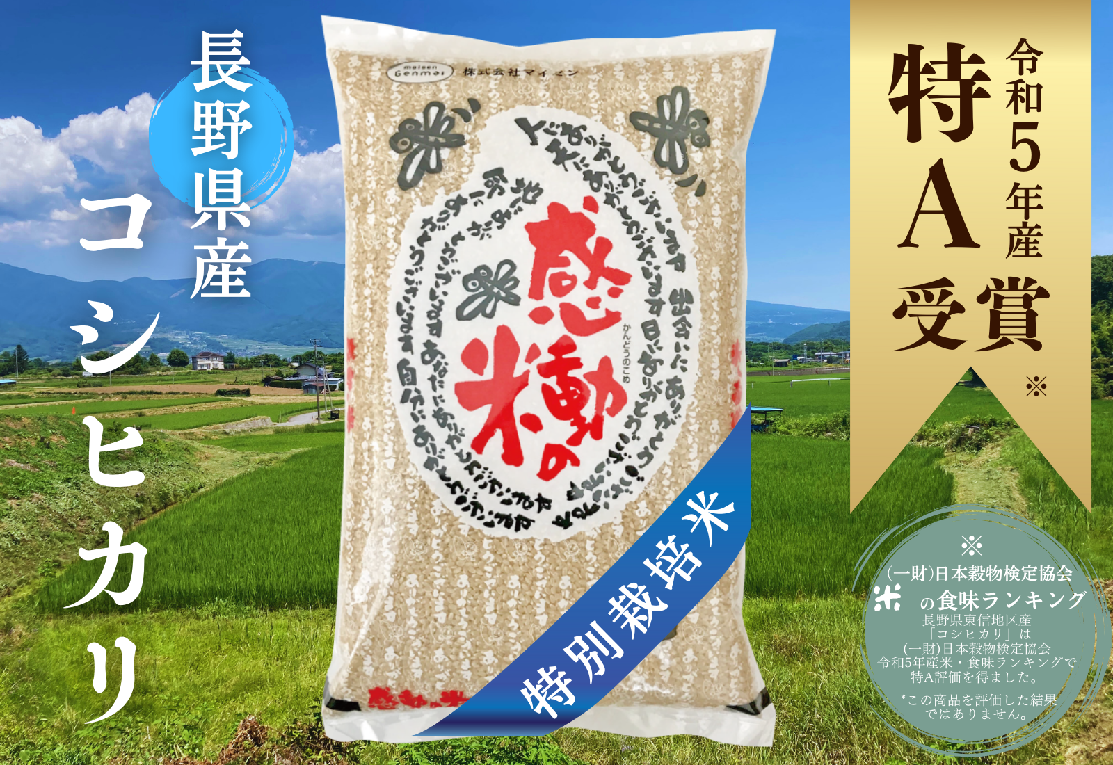 長野県産感動の米コシヒカリ玄米